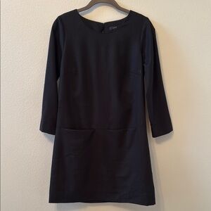 Black Sheath Dress “Jules Dress” with 3/4 Sleeves for Casual Work
